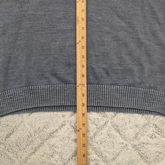 Tommy Bahama Sweater Mens XL Gray ¼ Zip Pullover Knit Cotton Casual Beach - Picture 6 of 9